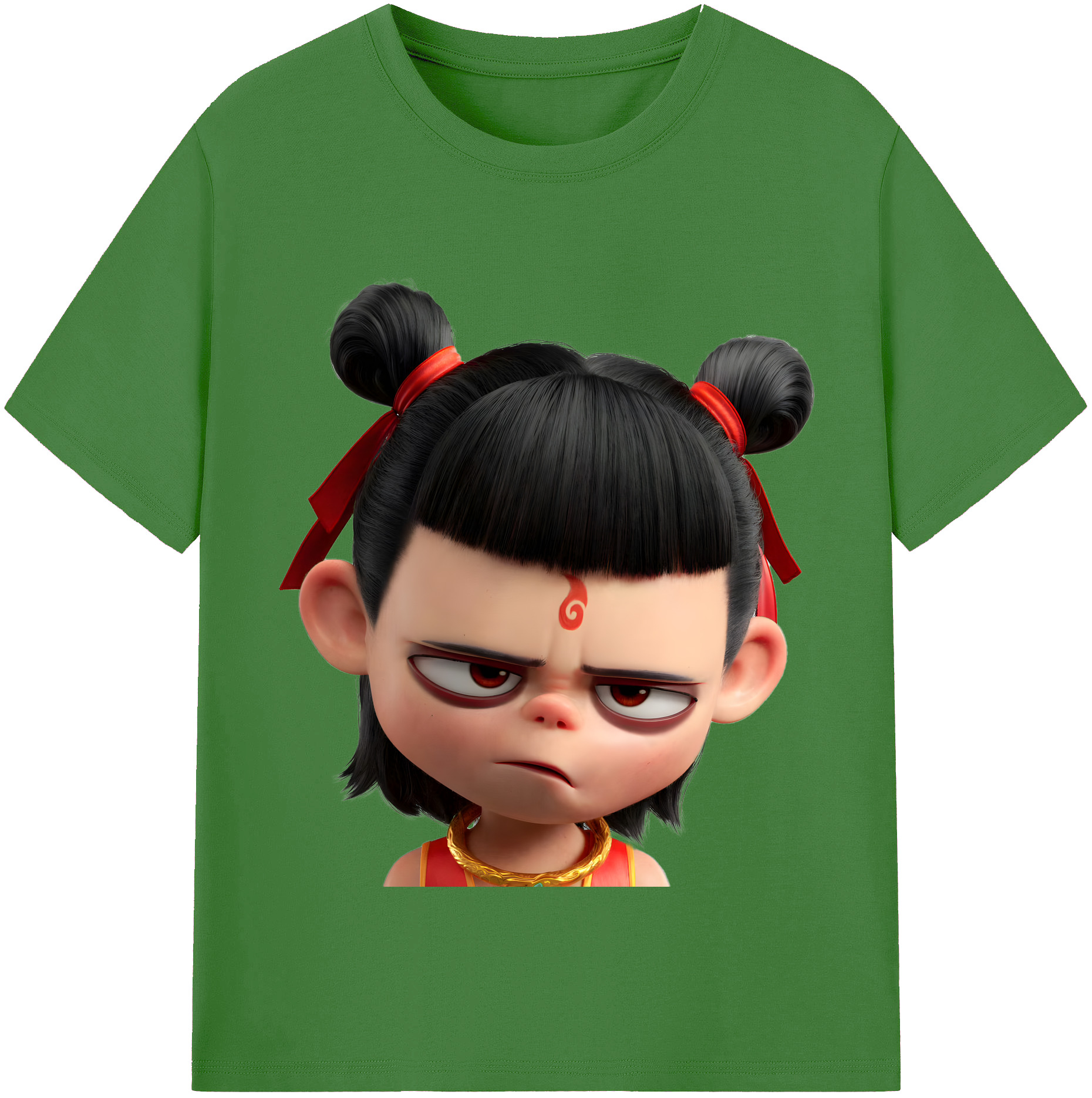 （画像用） Ne Zha 2 ナタ 魔童の大暴れ レディースカジュアルプリントTシャツ（綿100％）